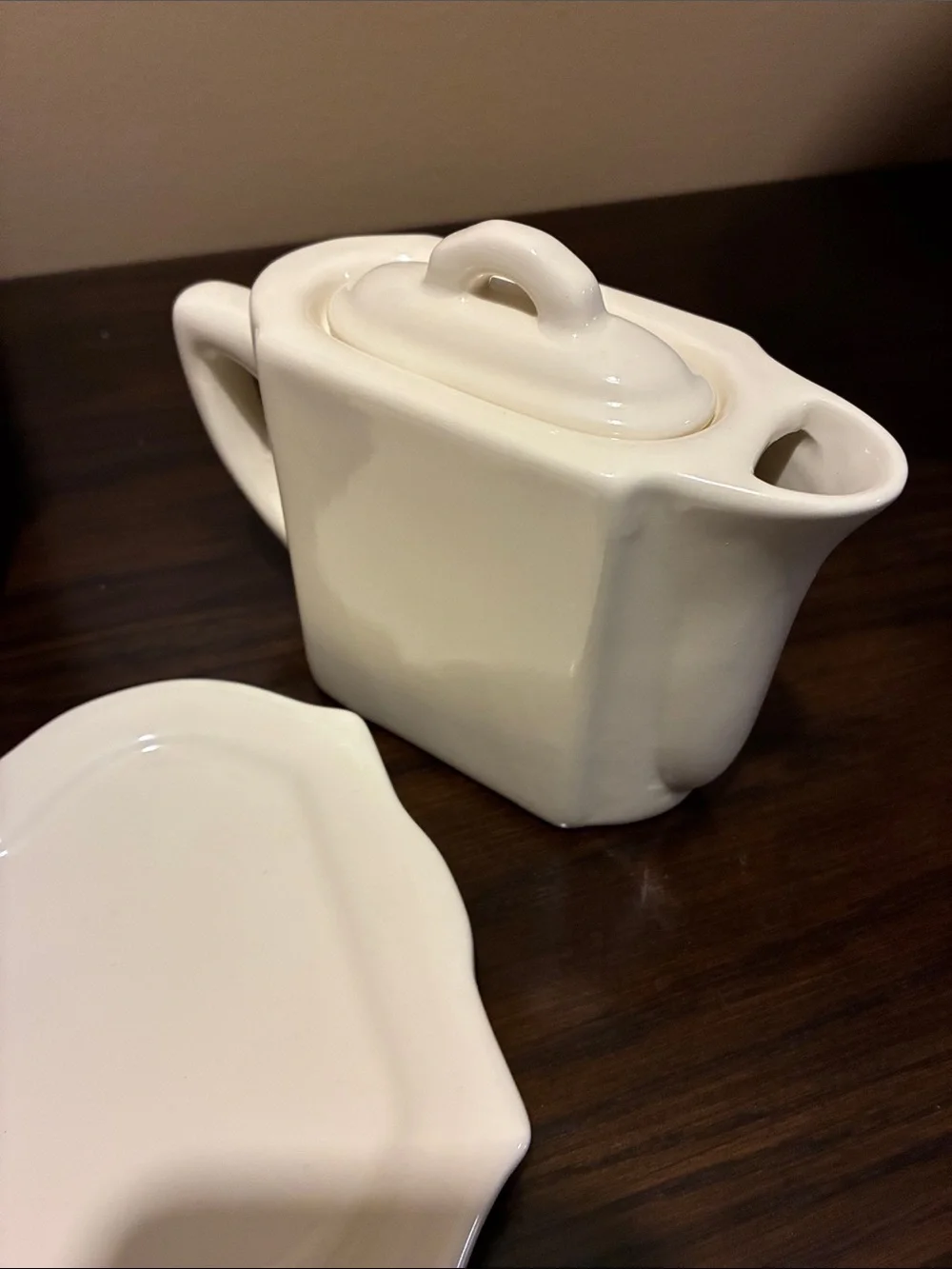 Restoration Hardware Cream Stoneware Tea-for-Two Set with Box